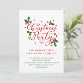 タイポグラフィホリー葉ズクリスマスパーティー 招待状 (スタンド正面)
