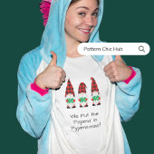 タイポグラフィホワイトパジャマモダンファミリークリスマス Tシャツ