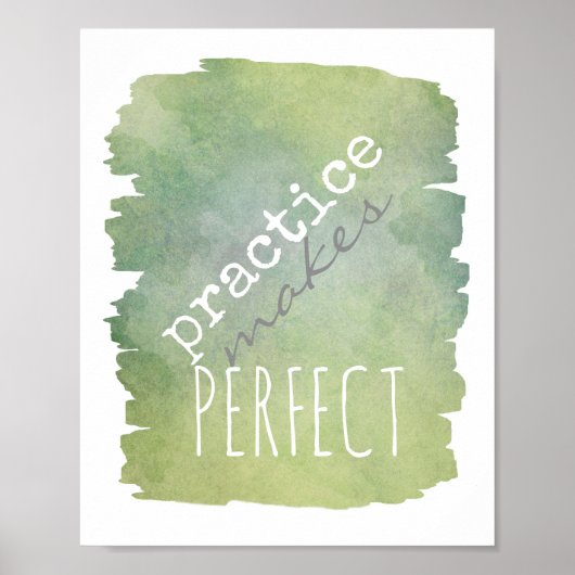 タイポグラフィポスターの練習は完璧にする ポスター (正面)