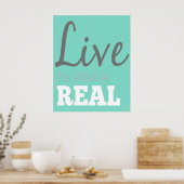 タイポグラフィポスター実在の為に生きる ポスター (キッチン)