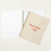 タイポグラフィミニマリストプランナーデザイン プランナー手帳 (ディスプレー)