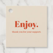 タイポグラフィミニマルつるラベルデザイン フェイバータグ (正面)