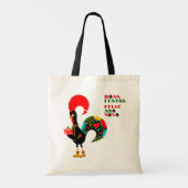 タイポグラフィミニマルポルトガル語のクリスマスの挨拶 トートバッグ (裏面)