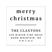 タイポグラフィミニマルメリークリスマス差出人住所 セルフインキングスタンプ (デザイン)
