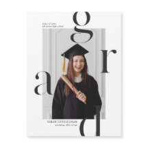 タイポグラフィミニマル卒業発表磁石