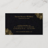 タイポグラフィミニマル金ゴールドトバルペイズリーアクセント 名刺 (裏面)