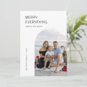 タイポグラフィメリーすべてビーチファミリークリスマス シーズンカード (スタンド正面)
