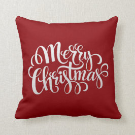 タイポグラフィメリークリスマスとお正月 クッション