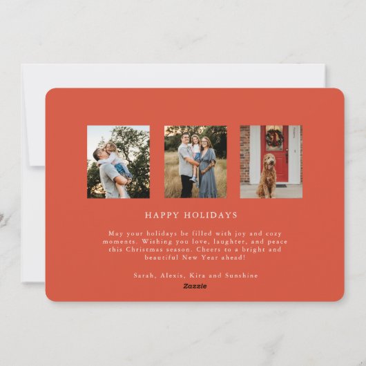 タイポグラフィメリークリスマスカード シーズンカード (裏面)