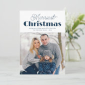 タイポグラフィメリークリスマスホリデーカード シーズンカード (スタンド正面)