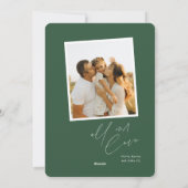 タイポグラフィモダンで最も幸せな休日ラージフォト シーズンカード (裏面)