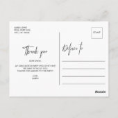 タイポグラフィモダンの写真卒業ありがとう ポストカード (裏面)