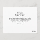 タイポグラフィモダンの祝日のグリーティングカード ポストカード (裏面)