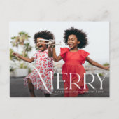 タイポグラフィモダンの祝日のグリーティングカード ポストカード (正面)