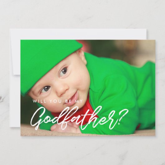 タイポグラフィモダンは俺のゴッドファーザーカードだ 招待状 (正面)