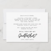 タイポグラフィモダンは俺のゴッドファーザーカードだ 招待状 (正面)