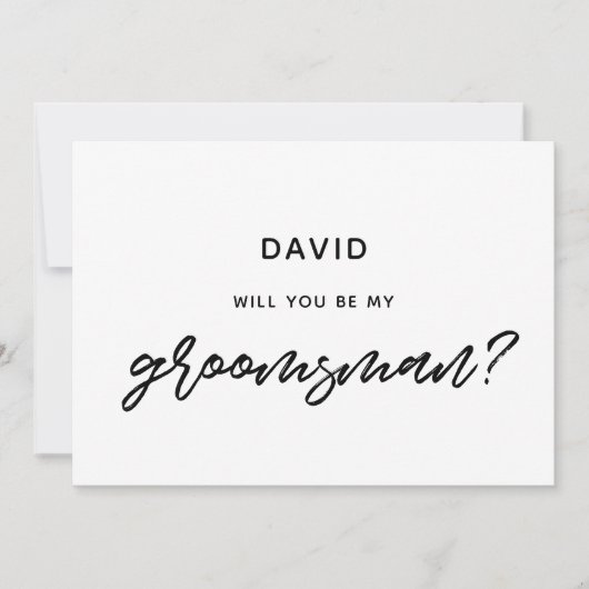 タイポグラフィモダンは私のグロムスマンのカードになる 招待状 (正面)