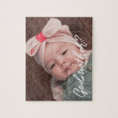 タイポグラフィモダンは私のゴッドマザーの写真になる ジグソーパズル (縦)