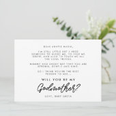 タイポグラフィモダンは私のゴッドマザーカードになる 招待状 (スタンド正面)