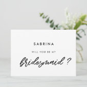 タイポグラフィモダンは私の花嫁の名刺だ 招待状 (スタンド正面)