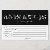 タイポグラフィモダンアドバイスとウィーズブライダルシャワー 便箋 (正面)