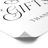 タイポグラフィモダンウエディングカードとギフトサイン ポスター (角)