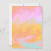 タイポグラフィモダンオレンジピンク日付カードを保存 カード (裏面)