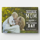 タイポグラフィモダンオーバーレイHappy Mother's Day写真 フォトプラーク (正面)