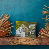 タイポグラフィモダンオーバーレイHappy Mother's Day写真 フォトプラーク (側面)