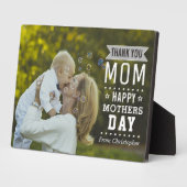 タイポグラフィモダンオーバーレイHappy Mother's Day写真 フォトプラーク (側面)