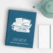 タイポグラフィモダンカデットブルーミーティングノート ノートブック