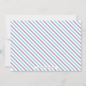 タイポグラフィモダンガール赤ちゃんシャワー、散水 招待状 (裏面)