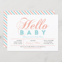 タイポグラフィモダンガール赤ちゃんシャワー、散水