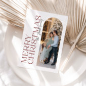 タイポグラフィモダンクリスマスアーチ写真 シーズンカード