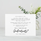 タイポグラフィモダンゴドペアレント提案カード 招待状 (スタンド正面)