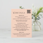 タイポグラフィモダンサンセットQRコー結婚ドの詳細 エンクロージャーカード (スタンド正面)