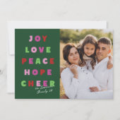 タイポグラフィモダンジョイラブピースホープ応援 シーズンカード (正面)