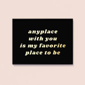 タイポグラフィモダンスウィートロマンチックブラック+金ゴールド 箔ポスター