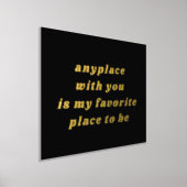 タイポグラフィモダンスウィートロマンチックブラック+金ゴールド 箔ポスター (レイダウン)