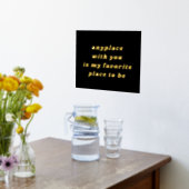 タイポグラフィモダンスウィートロマンチックブラック+金ゴールド 箔ポスター (レイダウン (キッチン))