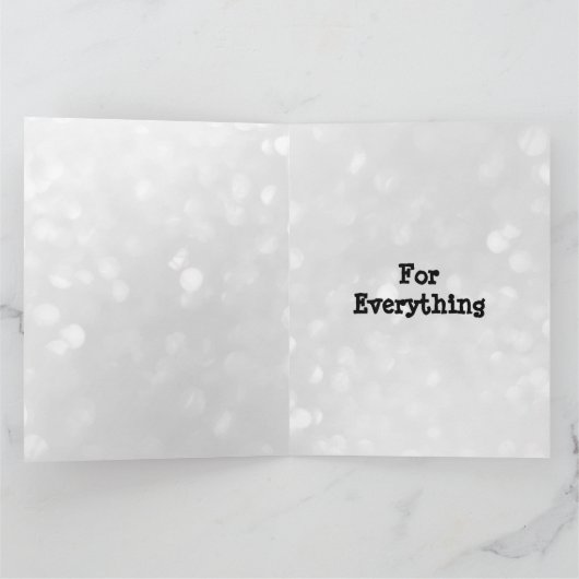 タイポグラフィモダンスタイルありがとう父の日 カード (内部)