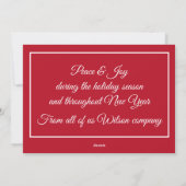 タイポグラフィモダンスレッジハッピーホリデーズロゴ シーズンカード (裏面)