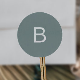 タイポグラフィモダンセージモノグラム封筒用シール ラウンドシール