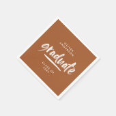 タイポグラフィモダンテラコッタ卒業パリーシック スタンダードカクテルナプキン (角)