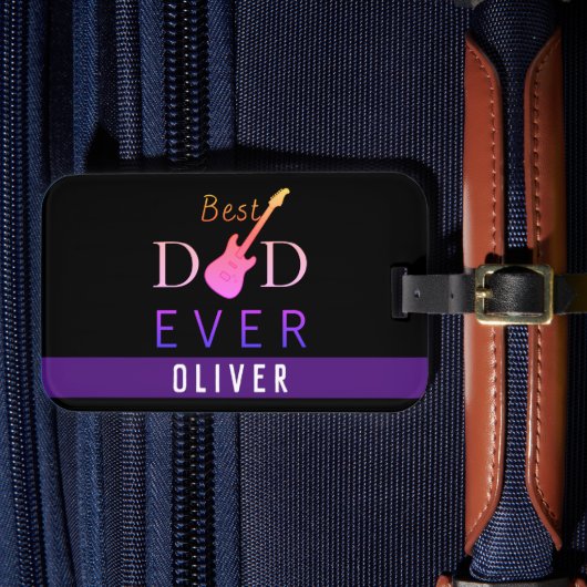 タイポグラフィモダントラベ最高のルパパイーバーファーズデイ ラゲッジタグ (正面インサイチュ4)