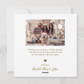 タイポグラフィモダンネイビー5フォトコラージクリスマス シーズンカード (裏面)