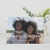 タイポグラフィモダンハッピークワンザ写真 シーズンカード (スタンド正面)