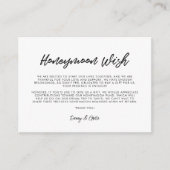 タイポグラフィモダンハネムーンウィッシュ エンクロージャーカード (正面)
