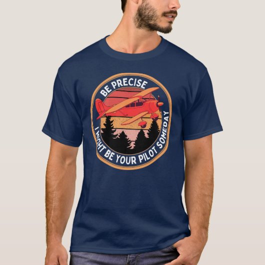 タイポグラフィモダンパイロット皮肉 Tシャツ (正面)