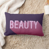 タイポグラフィモダンパープルピンク美しい ランバークッション (ブランケット)